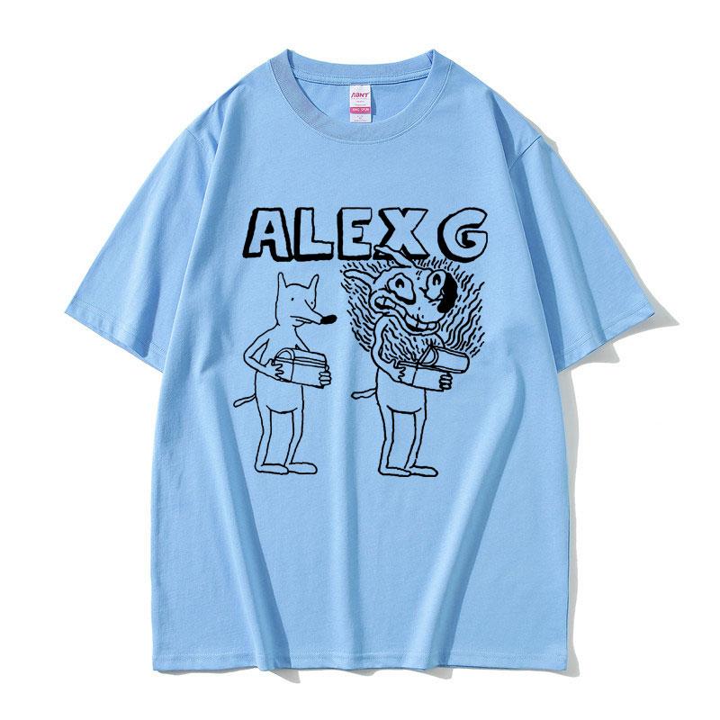 Sänger Alex G Print T-Shirt Männlich Sommer Freizeit T-Shirts Kurzarm Herren Damen Mode Lustiges Mode T-Shirt Unisex Vintage T-Shirt