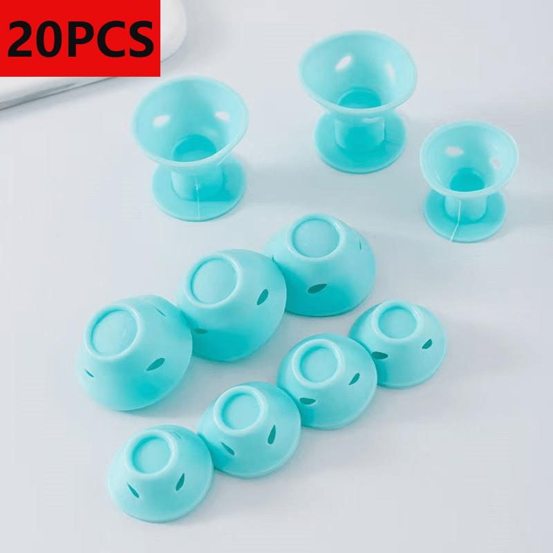 20PCS Silicone Hair Curler Mushroom Hair Curler Bell Hair Curling Artifact Lazy Hair Curler