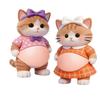 Pack of 2 Multifunctional PVC Delightful Adorable Moggie Squeeze Toys for Stress Relief Decor and Collision Prevention