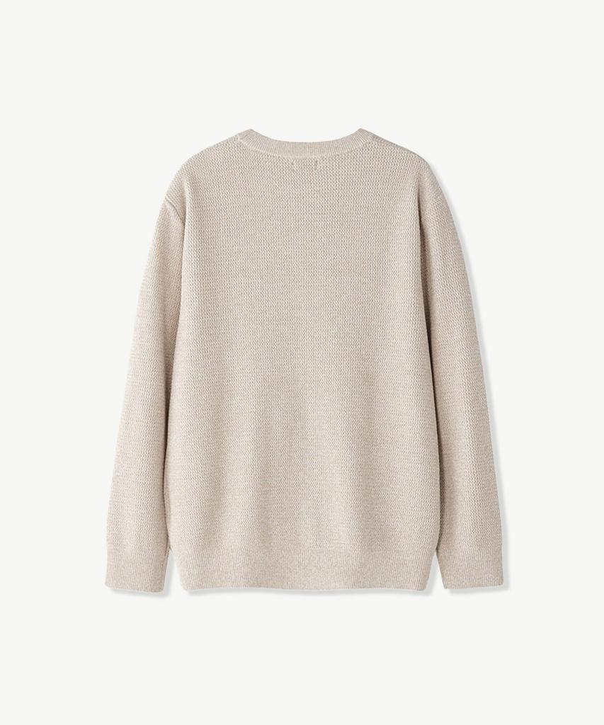 STCO Modified Knit Round Knit Beige (Basic Fit)_Sktva03Nsd