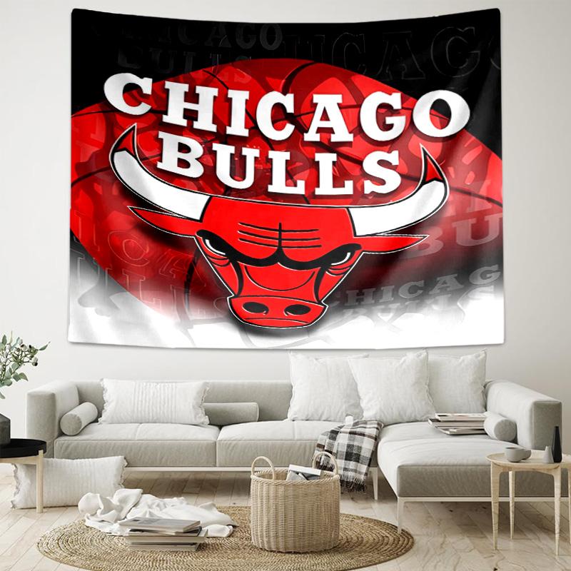 1pc Chicago Bulls logo Tapestry, Living Room, Bedroom, Office, Party Decor, Ideal Festive Gift
