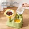 Adjustable Height Cat Water Food Bowl 2-in-1 Large Capacity Pet Bowl Non-Slip Stainless Steel Automatic Water Dispenser