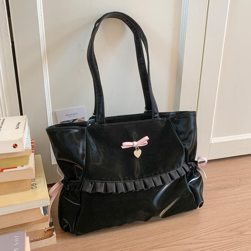 

Вместительная сумка-тоут женская летняя новая универсальная повседневная на плечо многофункциональный рюкзак чёрный