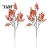 Orange Silk Plants for Halloween Decoration Realistic Artificial Flowers Autumn Home Decoration, Floral Lifelike Branches Seasonal Display Table