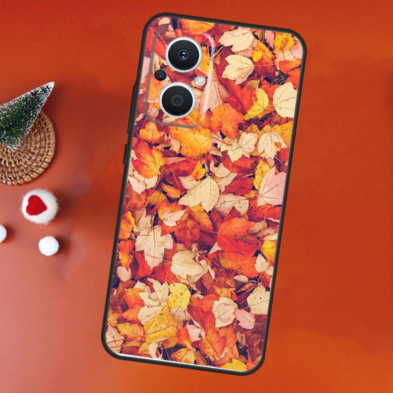 Autumn Leaves Fall Fox Pumpkin Case For OPPO Find X9 X8 X5 Pro OPPO Reno 11F 12F 13F 14F 7 8 Lite 10 11 12 13 14 Pro Cover