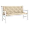 Garden Bench Cushion Beige 150x(50+50)x7 Cm Oxford Fabric