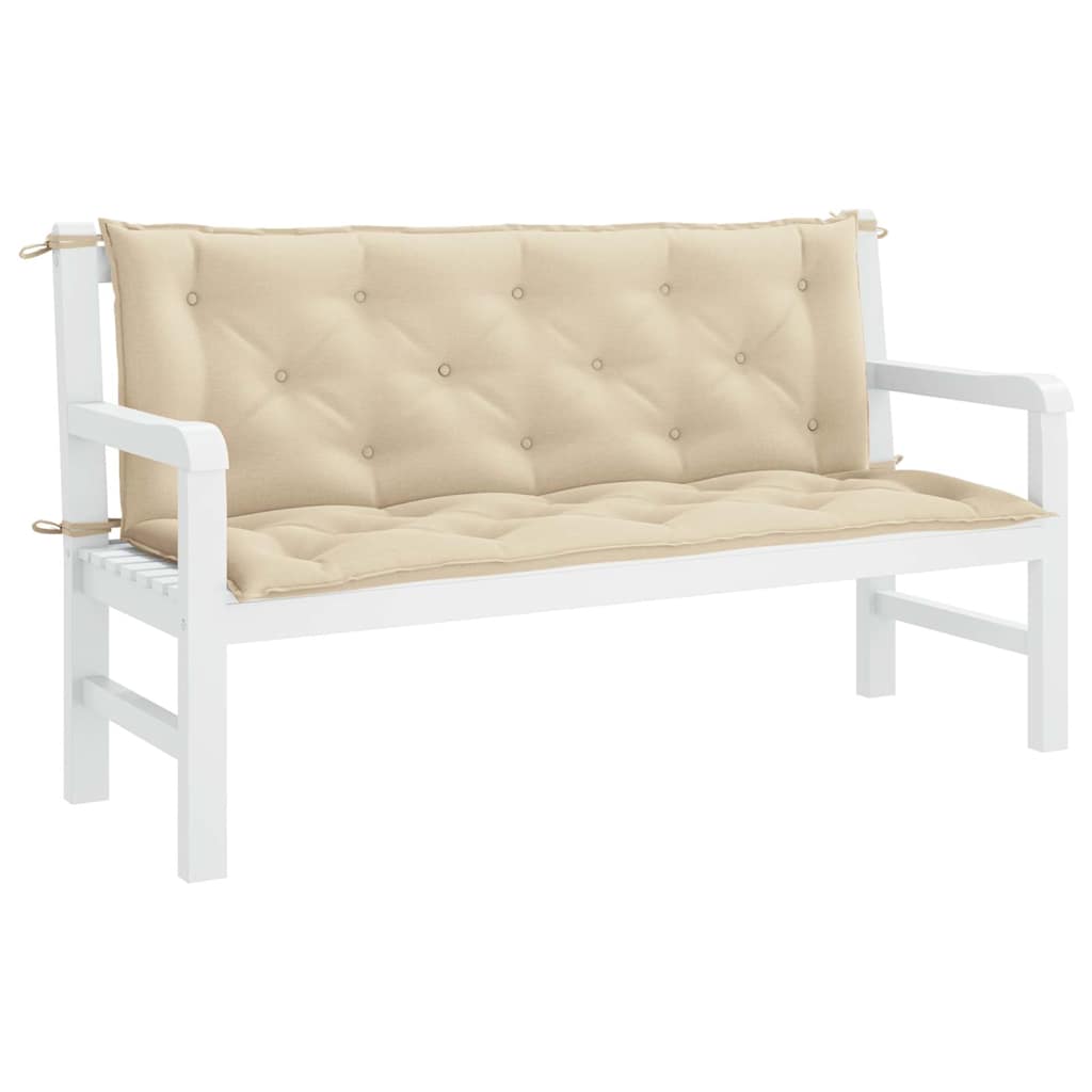 Garden Bench Cushion Beige 150x(50+50)x7 Cm Oxford Fabric