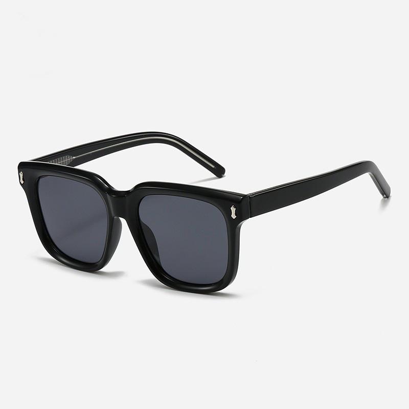 

Retro Black Square Frame Sunglasses With Tac Lenses For Casual Wear And Driving A
