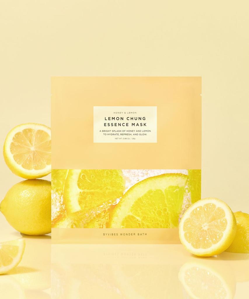 [Set] 5 Lemon Syrup Mask Packs + 5 Green Mask Packs + Shopping Bag