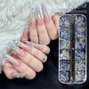 100Pcs Mixed Aurora Rhinestones Nail Beads Colorful DIY Charms Gems Women Manicure Art Professional Salon Kit