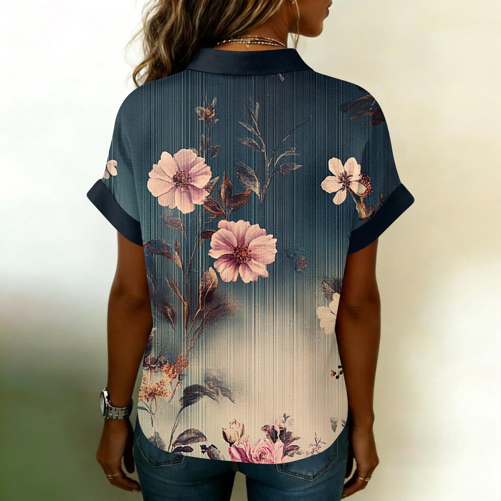 Blusa da Donna alla Moda e Casual, Maglietta a Maniche Corte Stampata