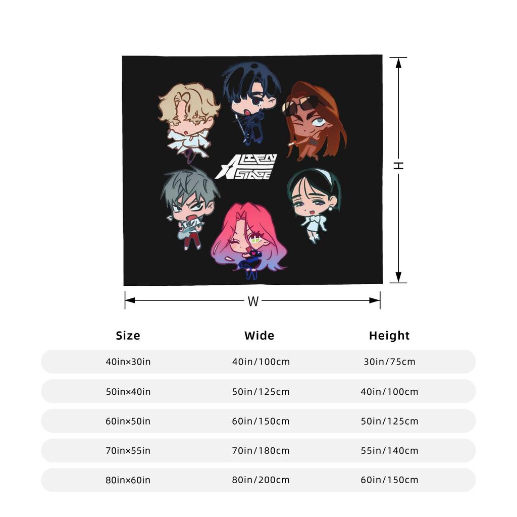 Alien Stage Anime Wool Blanket Mizi Sua Till Ivan Creative Throw Blankets For Bed Sofa Couch 125*100Cm Quilt