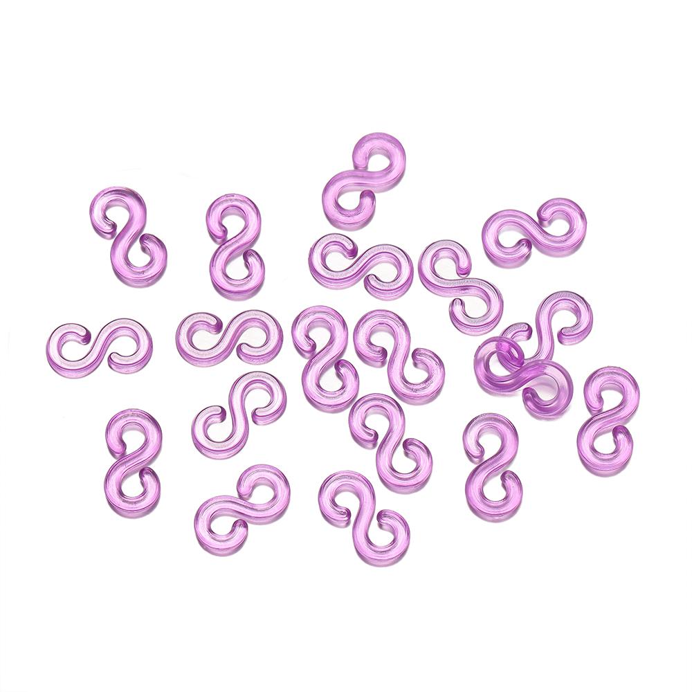 500pcs/Lot S Shape Clips Hook Plastic Connectors Clasp for DIY Charm Bracelet Jewelry Making Supplies Accessories