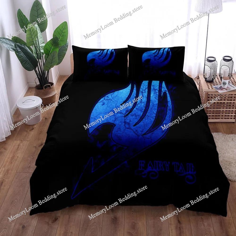 Stampa 3D Anime Fairy Tail Logo Natsu Set Letto Ragazzi Ragazze Misura Singola Queen Copripiumino Federa Letto Bambini Adulti Tessili per la Casa