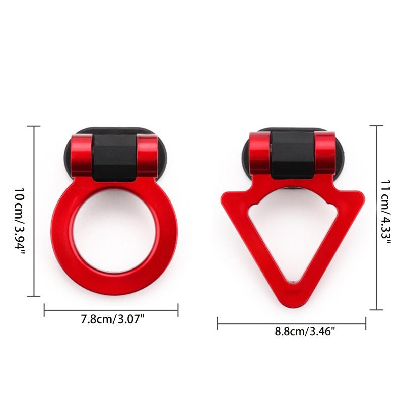 Auto Styling Anhängerhaken Aufkleber Dekoration Auto Auto Hinten Vorne Anhänger Simulationsringe Abschlepphaken ABS