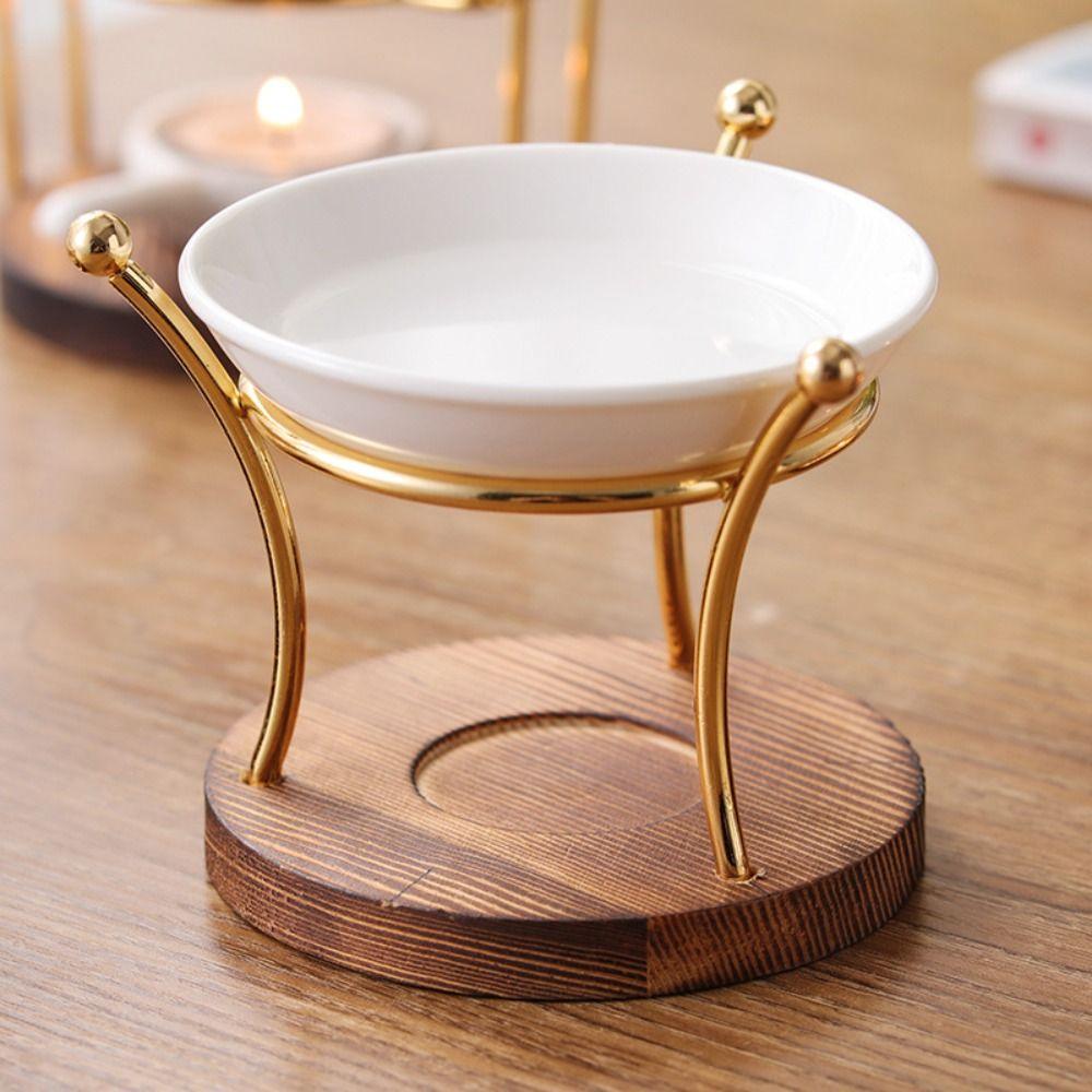 Ceramics Aromatherapy Stove Wooden Base Aromas Diffuser Practical Oil Burners  Home Use