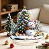 Julefestartikler Julebyhuse Borddekoration SneScener Mönstre 2D Akryl Vinter Wonderland Boligindretning Ornament Dekorative