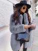 European and American temperament commuting long-sleeved lapel imitation fur jacket solid color warm large size coat women's casual versatile wome