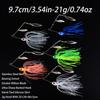 Bearded Guy Anti-Hang Spinner Blade Willow Leaf Jig Head Hook Artificial Fishing Bait 3-Pack