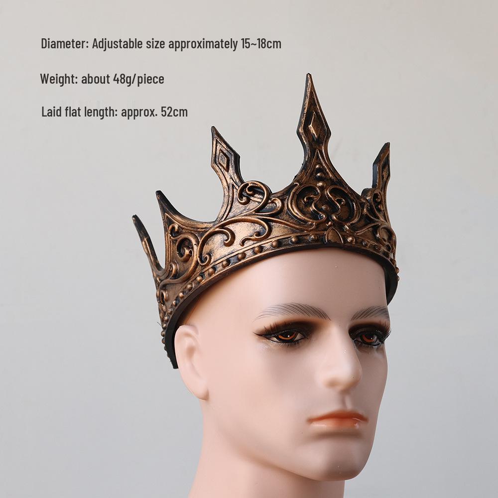 Medieval Retro Dark Style Crown for Cosplay and Costume Parties