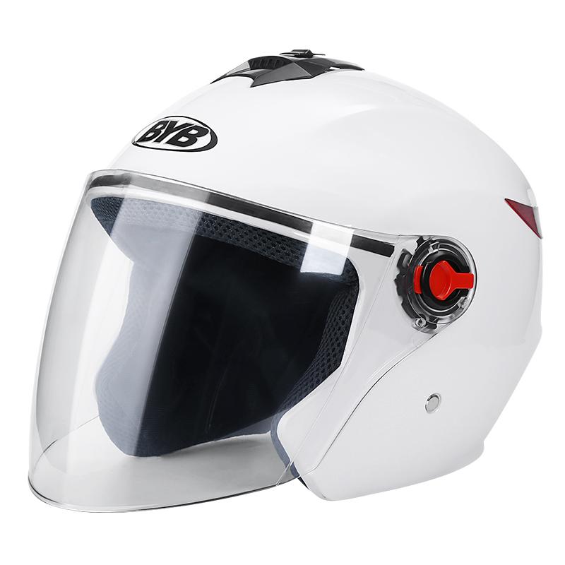High Quality New DOT Certified ABS Half Face Motorcycle Helmet with Dual Visor and XL Size