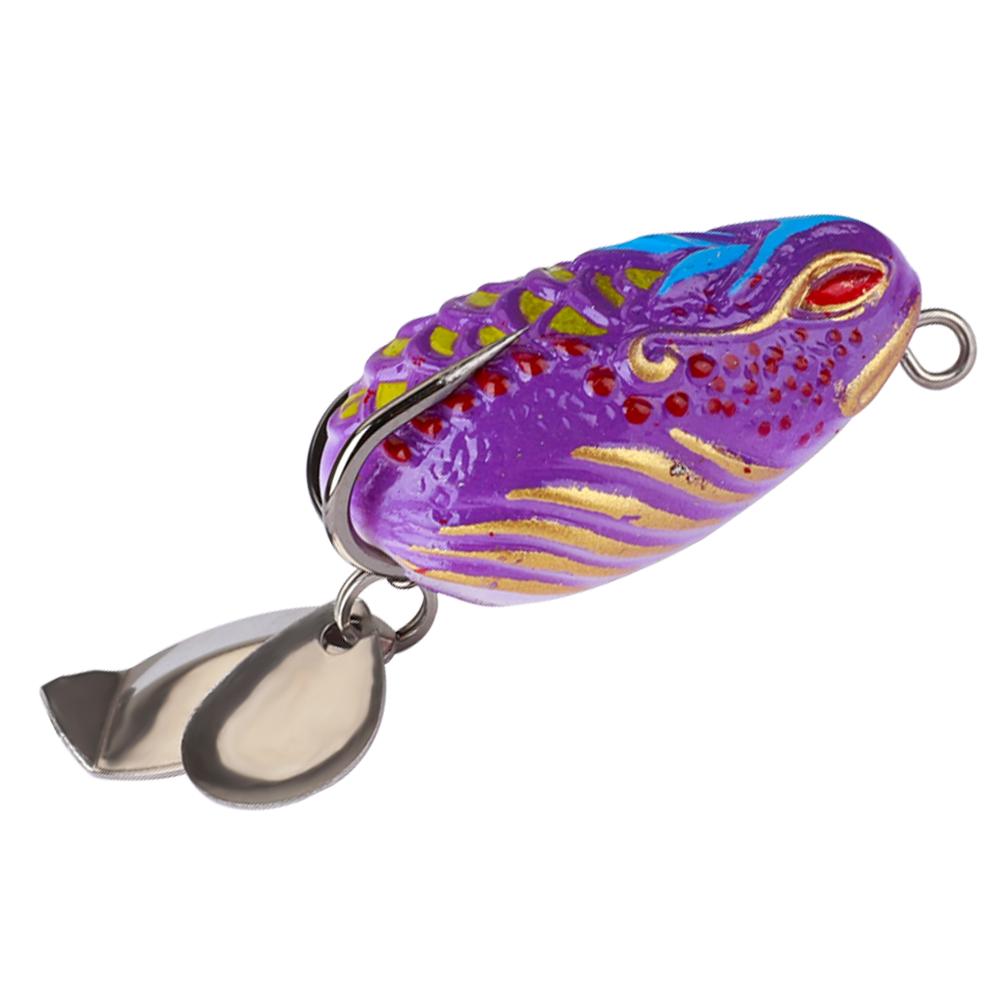 

60 мм 5,5 г реалистичные рыболовные приманки в виде жабы двойной крючок с пайетками искусственная силиконовая приманка для ловли окуня и щуки 8#