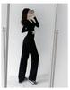 Damen Jeans mit hohem Bund, geradem Bein und weiter Passform, Frühling/Herbst 2022 - Schlankmachend, Vielseitig, Guter Fall, Bodenlang.