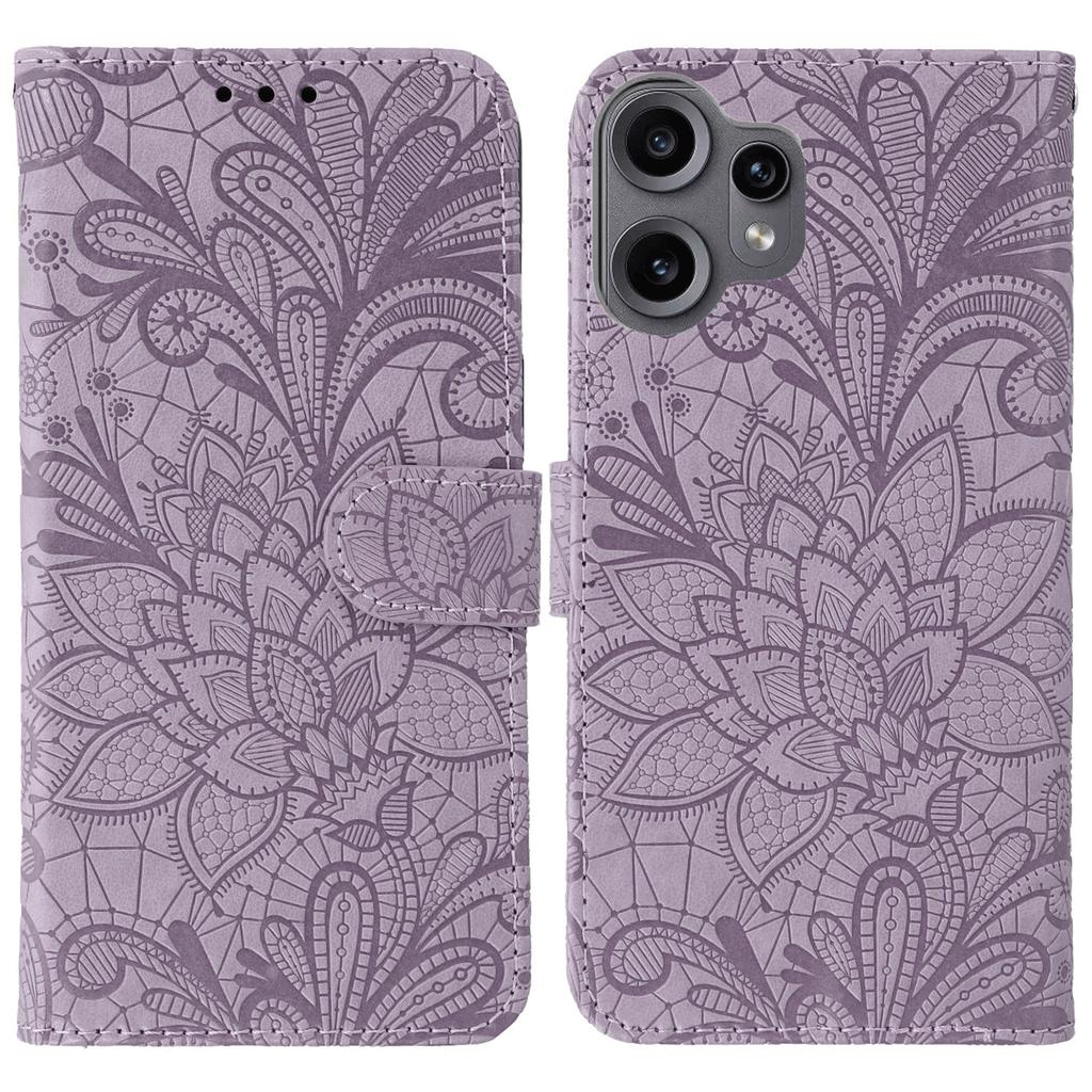 For Nothing CMF Phone 2 Pro Case Lace Flowers PU Leather Flip Wallet Phone Cover