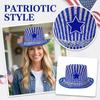Unisex Patriotic and Feather Top Hat for Fourth of Celebrations