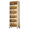 Multi-layer Folding Plastic Storage Cabinet: Shoe, Toy, and Medicine Organizer for Living Room