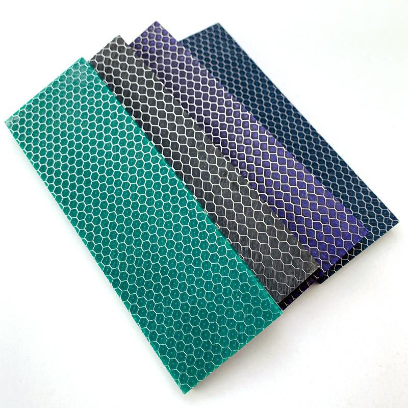 1piece 120x40x8mm C-Tek Resin Material for DIY Knife Handle Material Plate Snake Grain Honeycomb Pattern Knife Handle Patch Material
