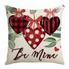 New Valentine's Day Creative Printed Linen Cushion Date Party Decorative Cushion Cover Home Sofa Cushion