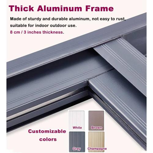 Brown Aluminum Sash Window with Frame and Screen, Horizontal Sliding Shed Window for Barn, Dormer, Shed, Treehouse, or Trailer, Basement Sliding Windo