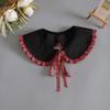 Fashion  Women Girls Lolita Doll Shawl Fake Collar Embroidery Necklace Lapel Blouse Shoulder Wrap Short Capelet False Collar