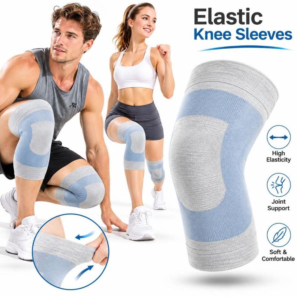 Non-Slip Elastic Knee Sleeves Seamless Knee Warmers New Sports Knee Braces  Running
