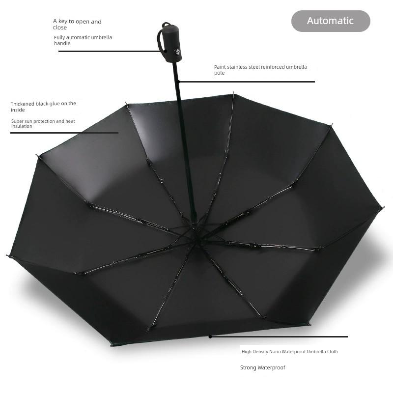 Fully Automatic Umbrella for Men and Women, Dual-Use for Sun and Rain, Reinforced and Enlarged, Sun Protection, Uv Protection, Foldable Sun Umbrella