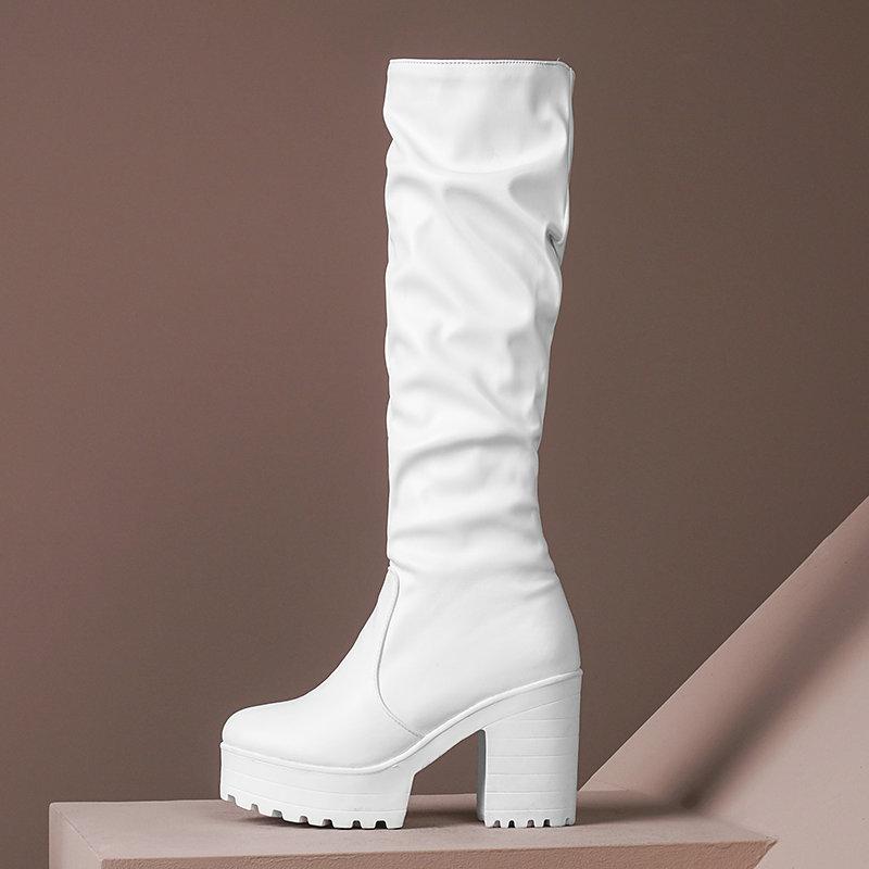 Botas de nieve De Mujer Tubo Alto Peluche Engrosado Estudiante Alto Top  Impermeable Antideslizante Zapatos cálidos de algodón Botas de tubo largo  comprar a buen precio — entrega gratuita, reseñas reales con