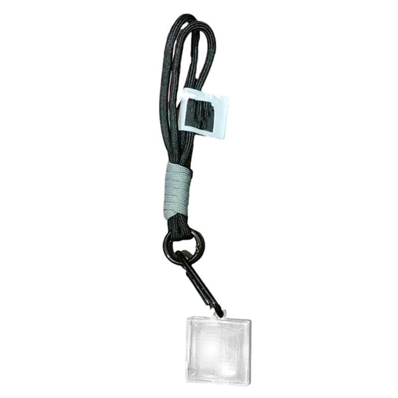 

Geometric Pixel Pattern Keychain Transparent Travel Motif Ornament Compact Sturdy Key Organizers Accessory чорний