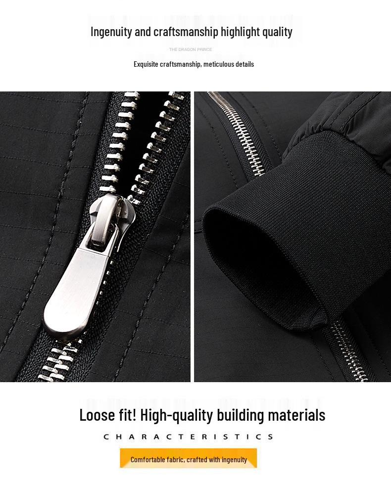 Men's Windproof Casual Jacket – Trendy, Versatile, and Comfortable Lapel Coat for Spring and Autumn Outdoor Sports