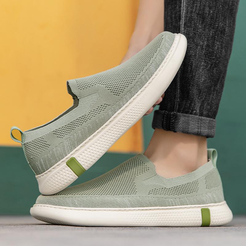 Тканевая обувь сетчатая обувь летняя новая сетчатая дышащая повседневная обувь ленивая тканевая обувь 39 светло-зеленый