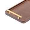 Wood Serving Tray with Metal Handles Wood Plate Tea Tray Snack Tray for Bathroom Table Centerpieces Counter Home Tea Coffee