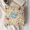 Catoon Bird Short Velvet Throw Pillow Covers 18x18 Double Sided with Zipper Decorative Pillows for Couch Cushion Sofa Outdoor