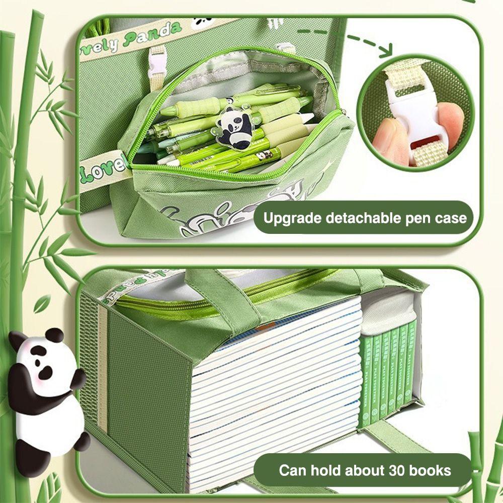 Six-Layer Students Tutorial Bag Large-capacity Stationery Storage Bag Cartoon Handbag  Students