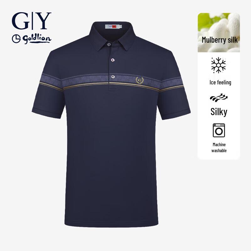 Goldlion Men s Summer Cooling Silk Blend Polo Shirt L