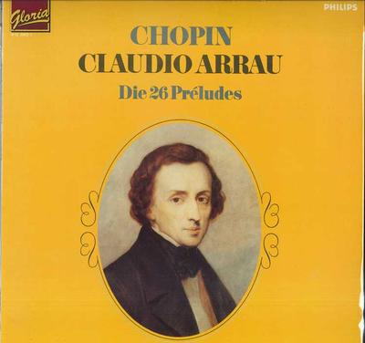 LP Record CHOPIN, CLAUDIO ARRAU - Die 26 Preludes FG5008 Philips, Gloria 1974 Japan Classical