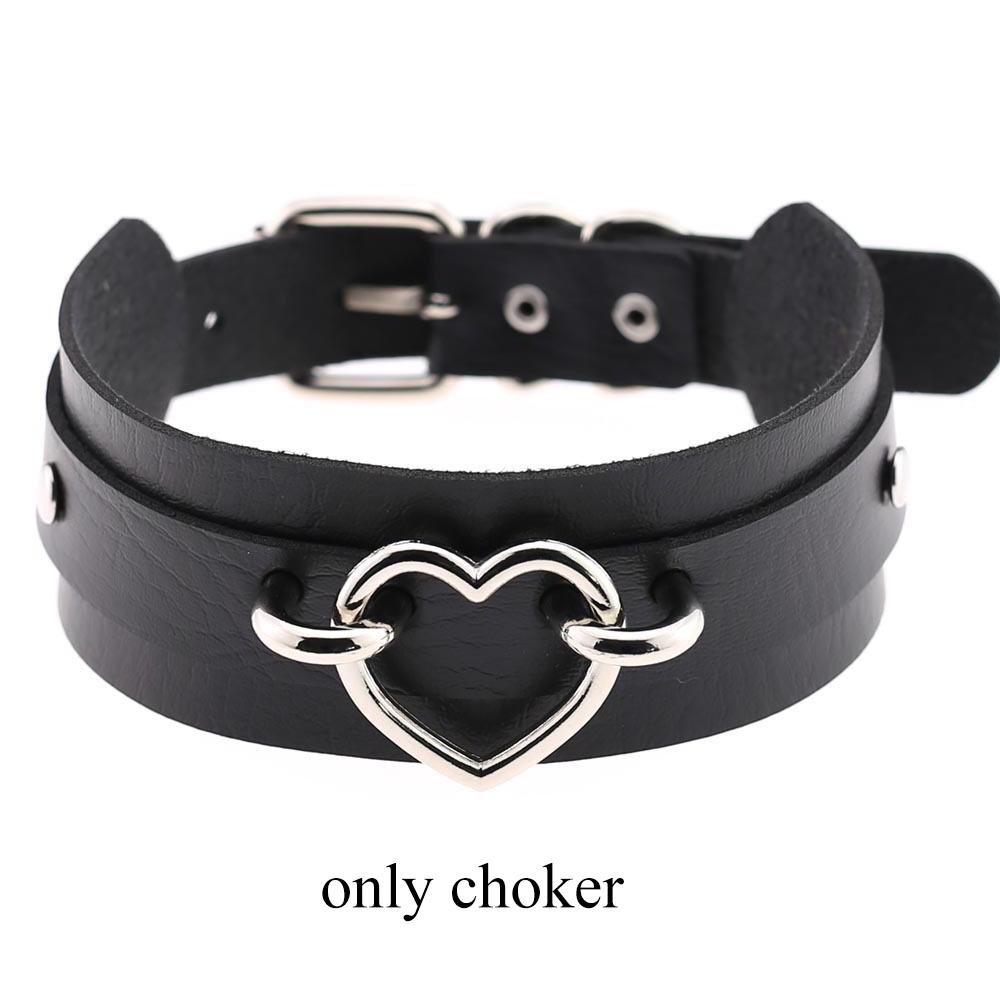 Chain Leash Choker Collar for Women Alt Fashion Leather Chocker Sexy Costume Jewelry Halloween Cosplay Accessories