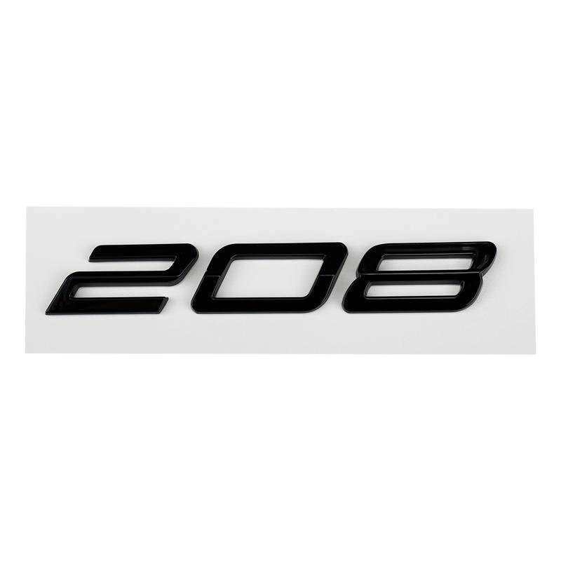 Auto 3D ABS Buchstaben Logo Aufkleber Für Peugeot 208 308 408 508 408X 508L 2024 2025 Auto Kofferraum Alphabet Emblem Abzeichen Aufkleber
