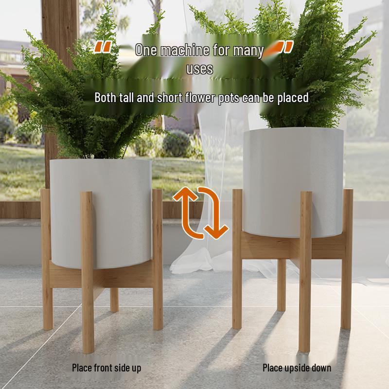 Cross-Shaped Floor Flower Stand - Succulent & Bonsai Display Rack for Living Room or Balcony