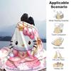 1pc Hello Kitty as a Princess Blanket, Seasonal Home Decorative Throw for Room, Soft Warm Bedding Gift Idea for Family and Friend, Living Room, Travel