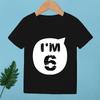 2026 Children Happy Birthday I'M 1 2 3 4 5 6 7 8 9 Years Number Print Funny T-shirts Boys & Girls Baby Tops Kids Summer T Shirt